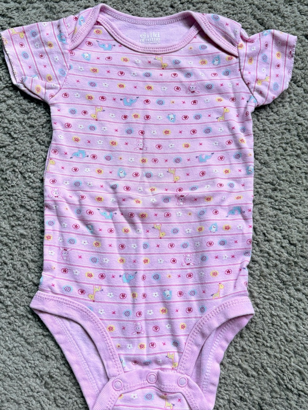 Carter's Light Pink Baby Girl One-Piece Bodysuit with Animal Print